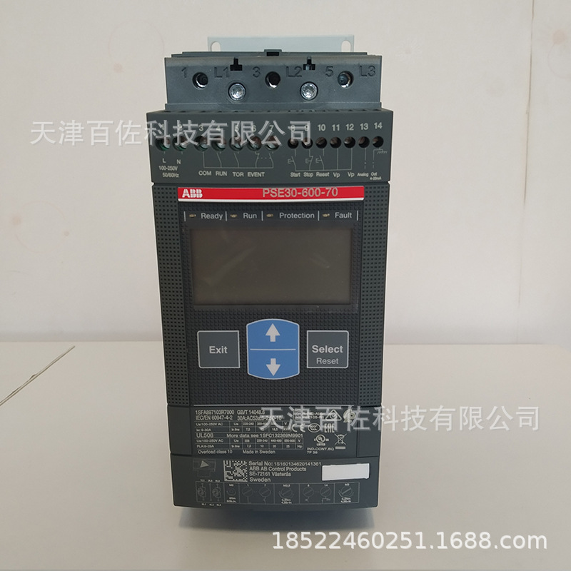 ABB PSE105-600-70,软启动器PSE105-600-70,ABB软启动器PSE105-600-70易用型异步电机软起动器